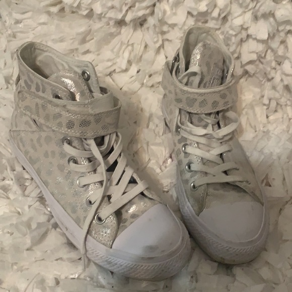 COPY - All Star Converse | White and Silver Converse uppers | animal print | si… - Picture 5 of 5